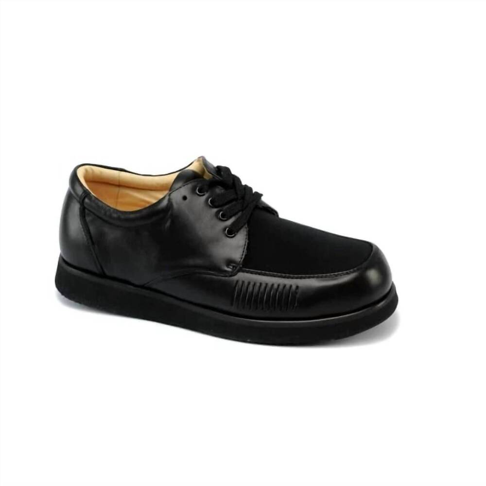 NEW MT. EMEY men's dual depth leather shoes in black